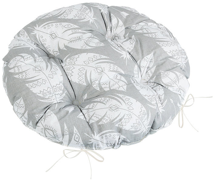 BELLATEX Adéla Sedák 62/237 kulatý prošívaný prům. 40 cm šedá pírka
