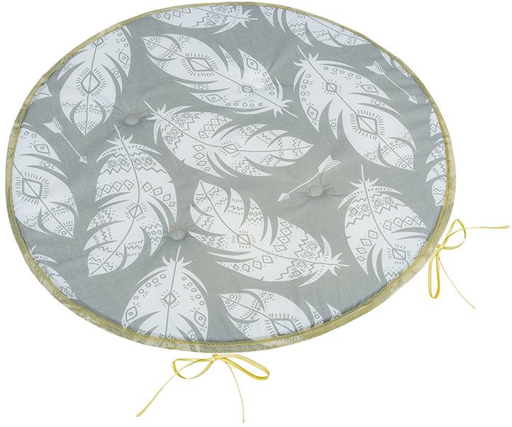 BELLATEX Adéla Sedák 79/237 kulatý hladký prům. 40 cm šedá pírka