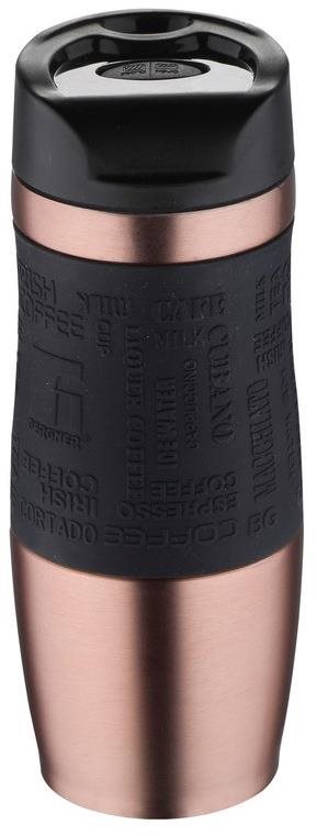 Bergner Termohrnek s protiskluzovým úchopem 400ml rosegold