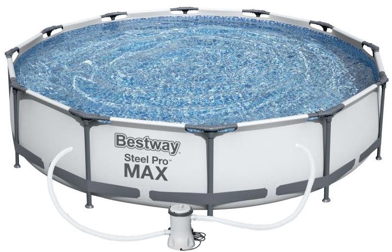 BESTWAY Bazén s konstrukcí, s kartušovou filtrací Steel Pro Max 3,66 × 0,76m