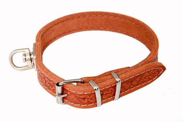 Bafpet Barvářský obojek - Koňak, 30mm × 45cm/ 36-45/ 50009