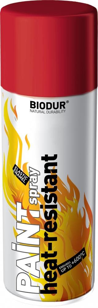 Biodur Barva na vysoké teploty ve spreji červená 400 ml 600 °C