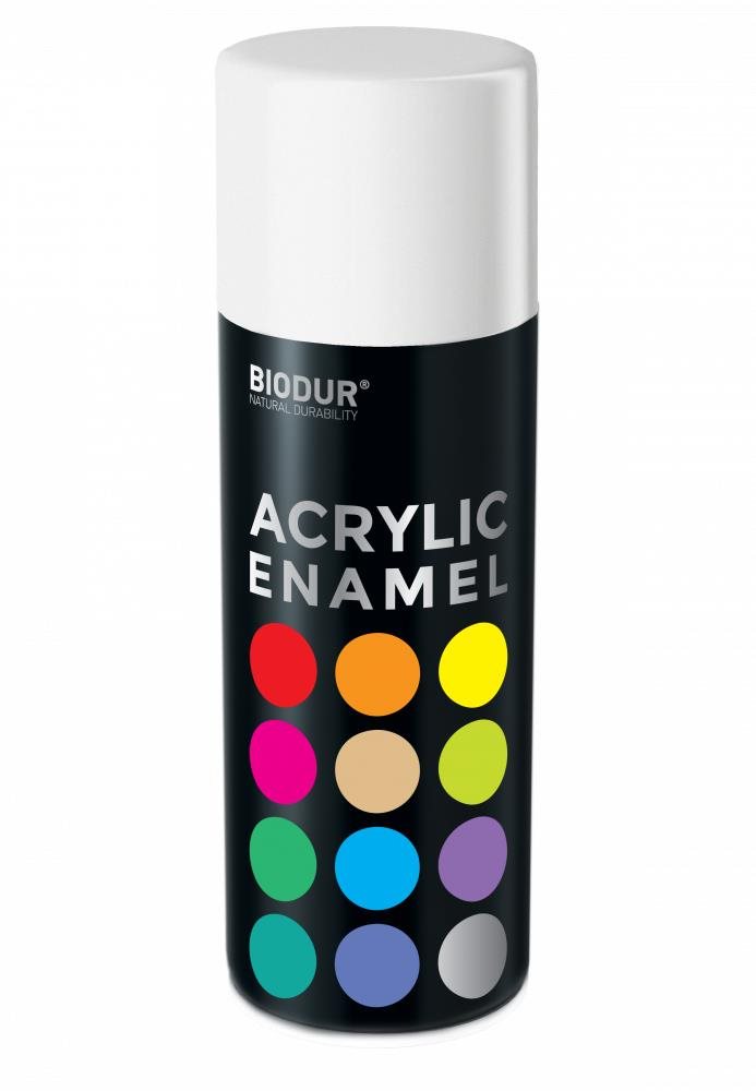 Biodur Akrylový email ve spreji - lesklá bílá 400 ml/RAL 9010