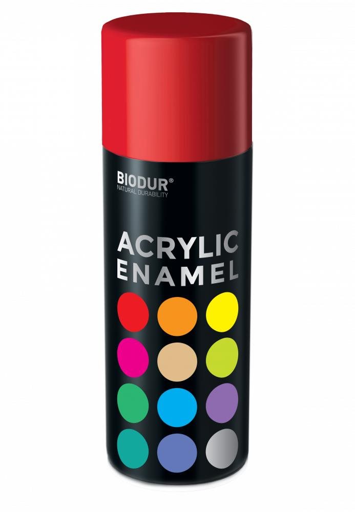 Biodur Akrylový email ve spreji - ohnivá červená 400 ml/RAL 3020