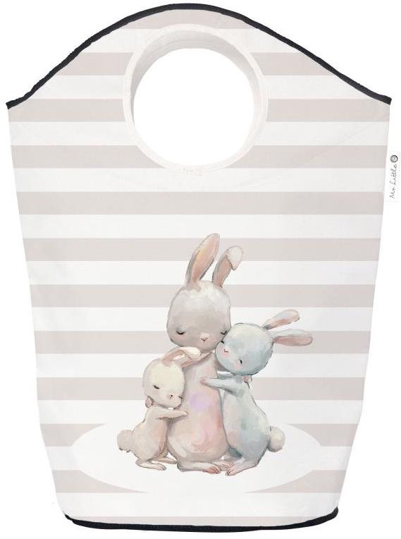 Butter Kings Koš na prádlo a hračky forest School-Hugging Bunnies 02 60 l