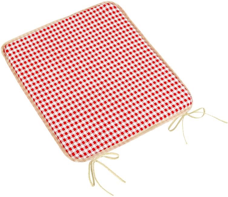 BELLATEX Sedák BERTA 34/609 hladký 40 × 40 cm, kostička červená