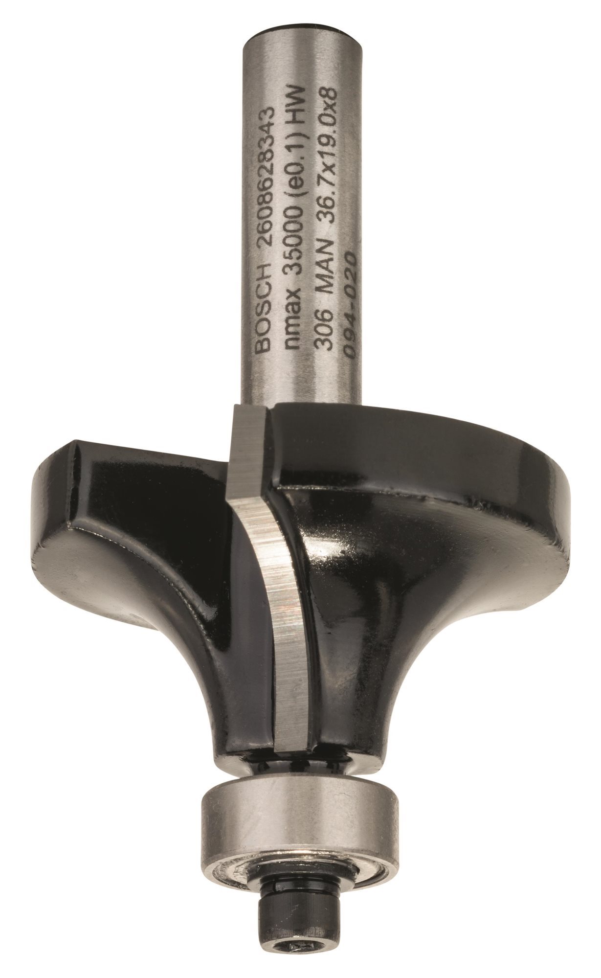 BOSCH fréza, 8 mm, R1 12 mm, L 19 mm, G 60 mm 2.608.628.343