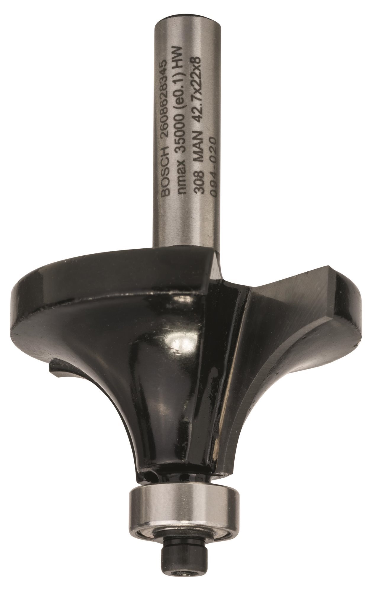 BOSCH fréza, 8 mm, R1 15 mm, L 22 mm, G 66 mm 2.608.628.345