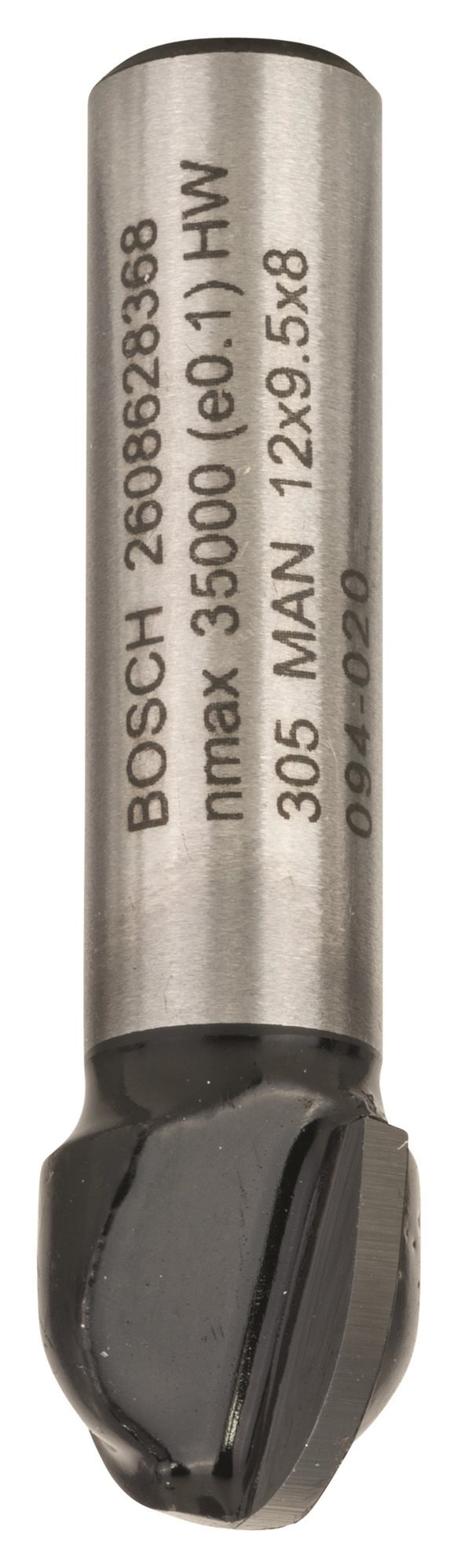 BOSCH Žlábkovací fréza, 8 mm, R1 6 mm, D 12 mm, L 9,2 mm, G 40 mm 2.608.628.368