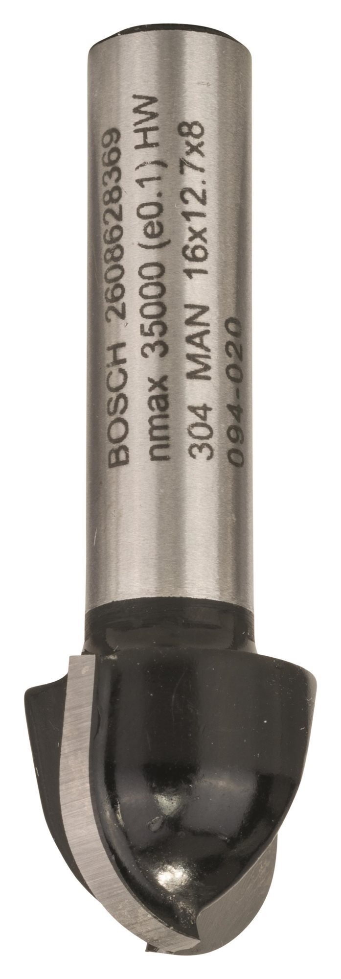 BOSCH Žlábkovací fréza, 8 mm, R1 8 mm, D 16 mm, L 12,4 mm, G 45 mm 2.608.628.369