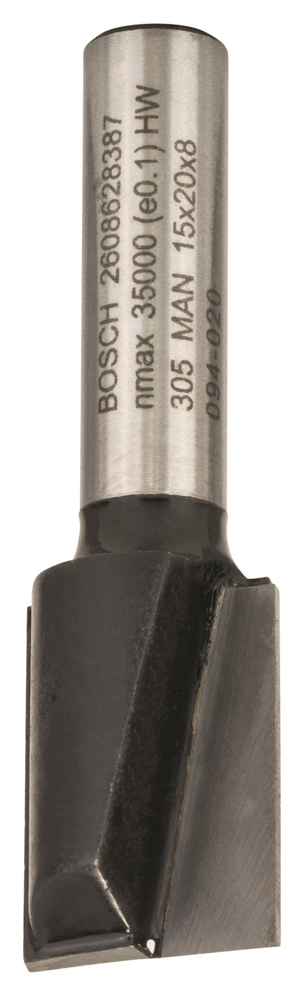 BOSCH Drážkovací fréza, 8 mm, D1 15 mm, L 19,6 mm, G 51 mm 2.608.628.387