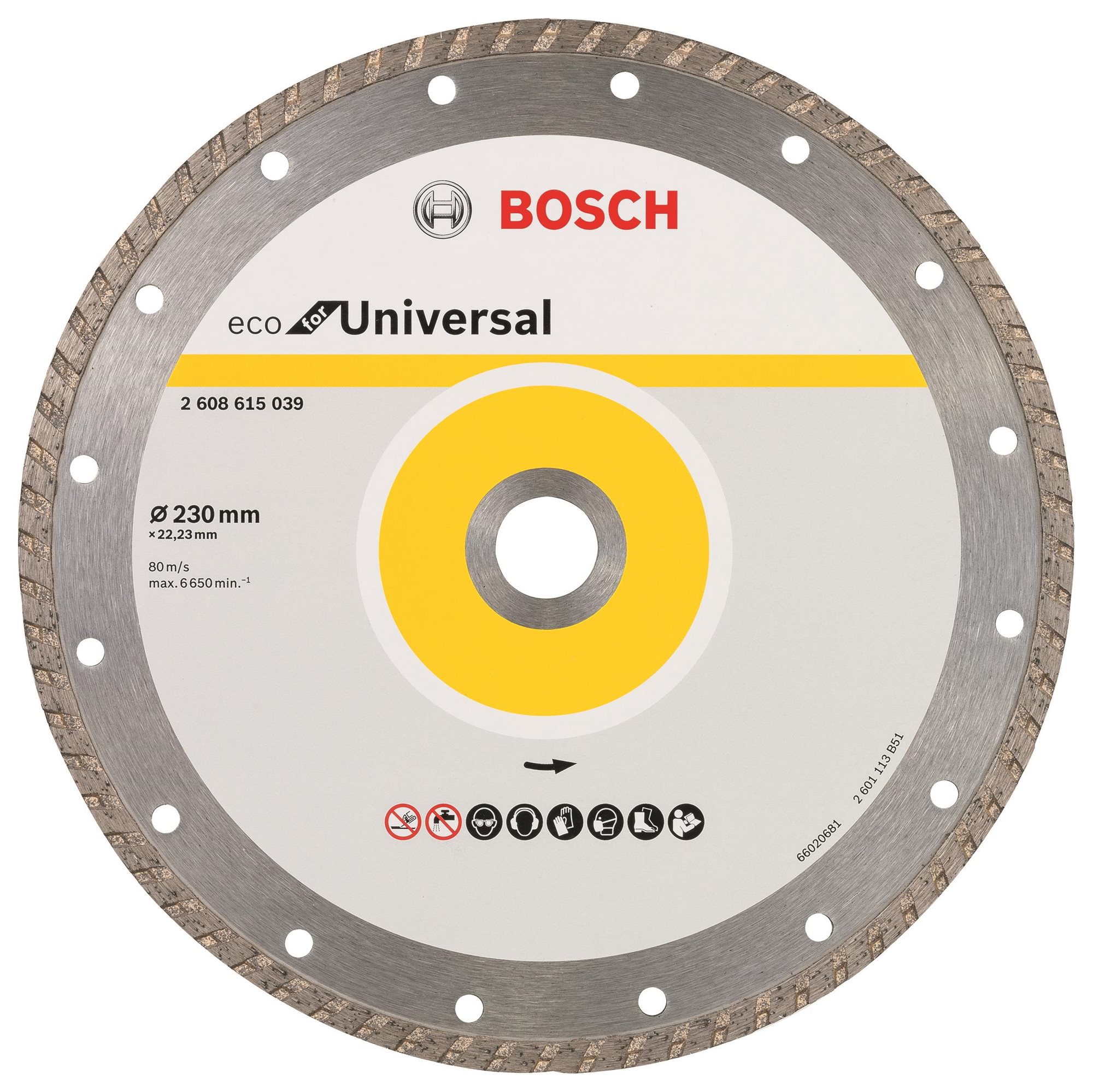 BOSCH Diamantový dělicí kotouč ECO For Universal 230 × 22,23 × 3,0 × 7 mm 2.608.615.048