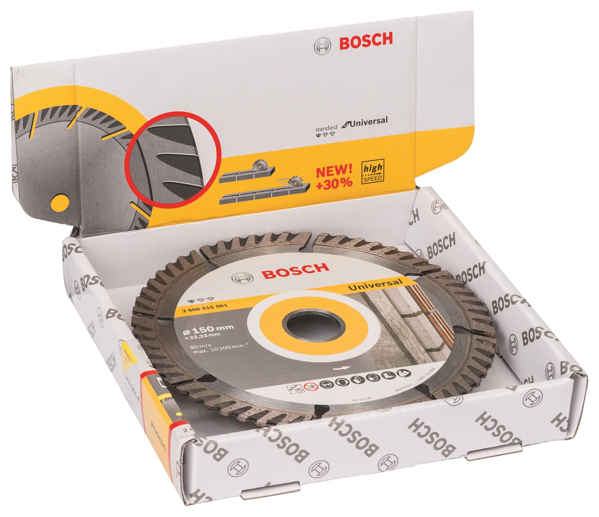 BOSCH Diamantový dělicí kotouč Standard for Universal 150 × 22,23 (balení 10 ks) 2.608.615.062