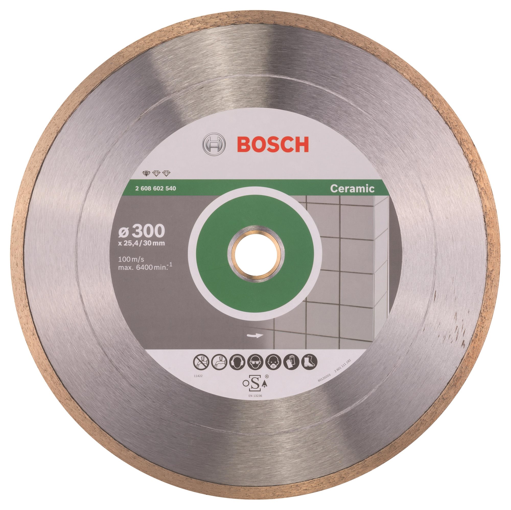 BOSCH Diamantový dělicí kotouč Standard for Ceramic 300 x 30+25,40 x 2 x 7 mm 2.608.602.540