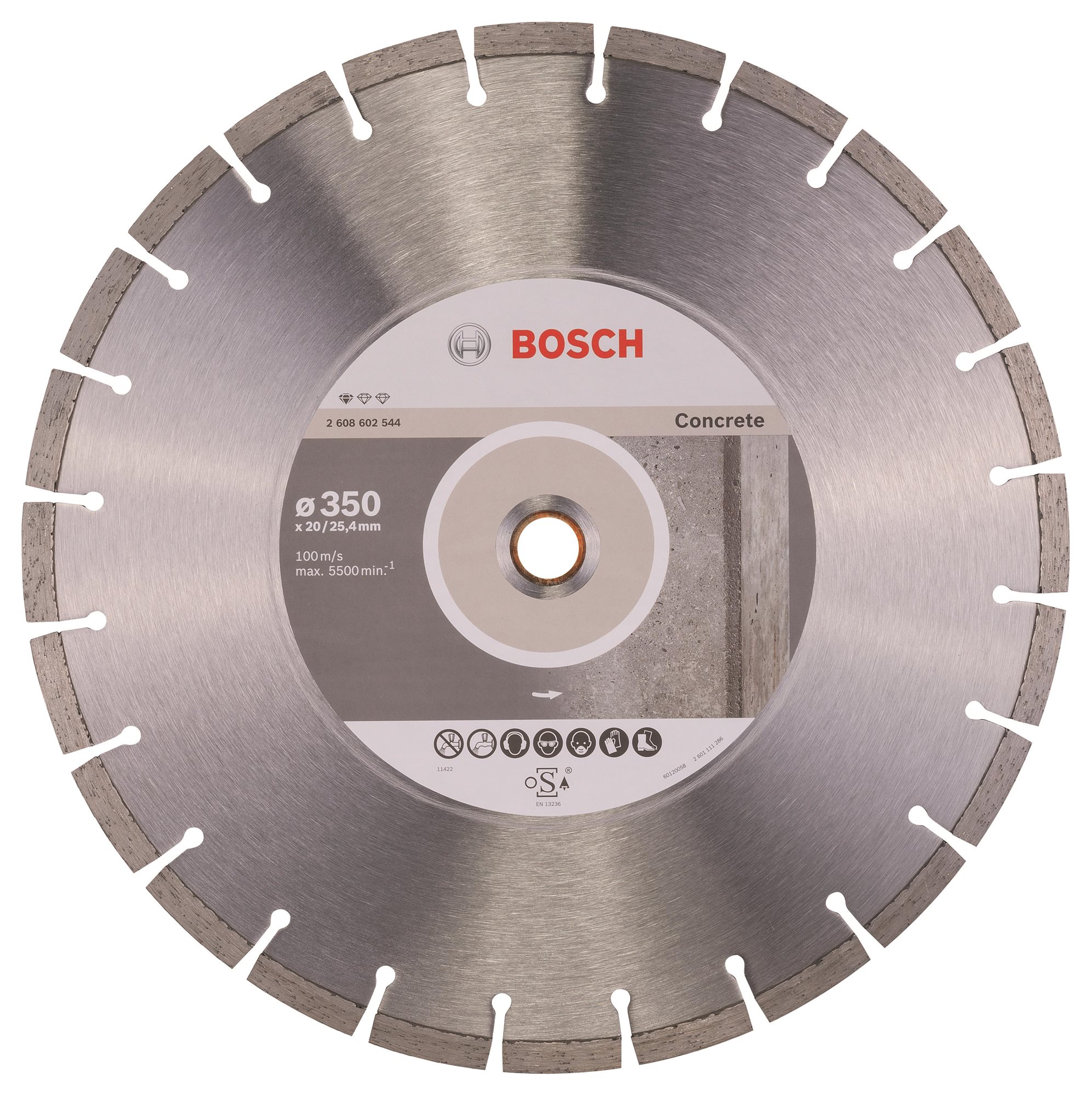 BOSCH Diamantový dělicí kotouč Standard for Concrete 350 x 20/25,40 x 2,8 x 10 mm 2.608.602.544