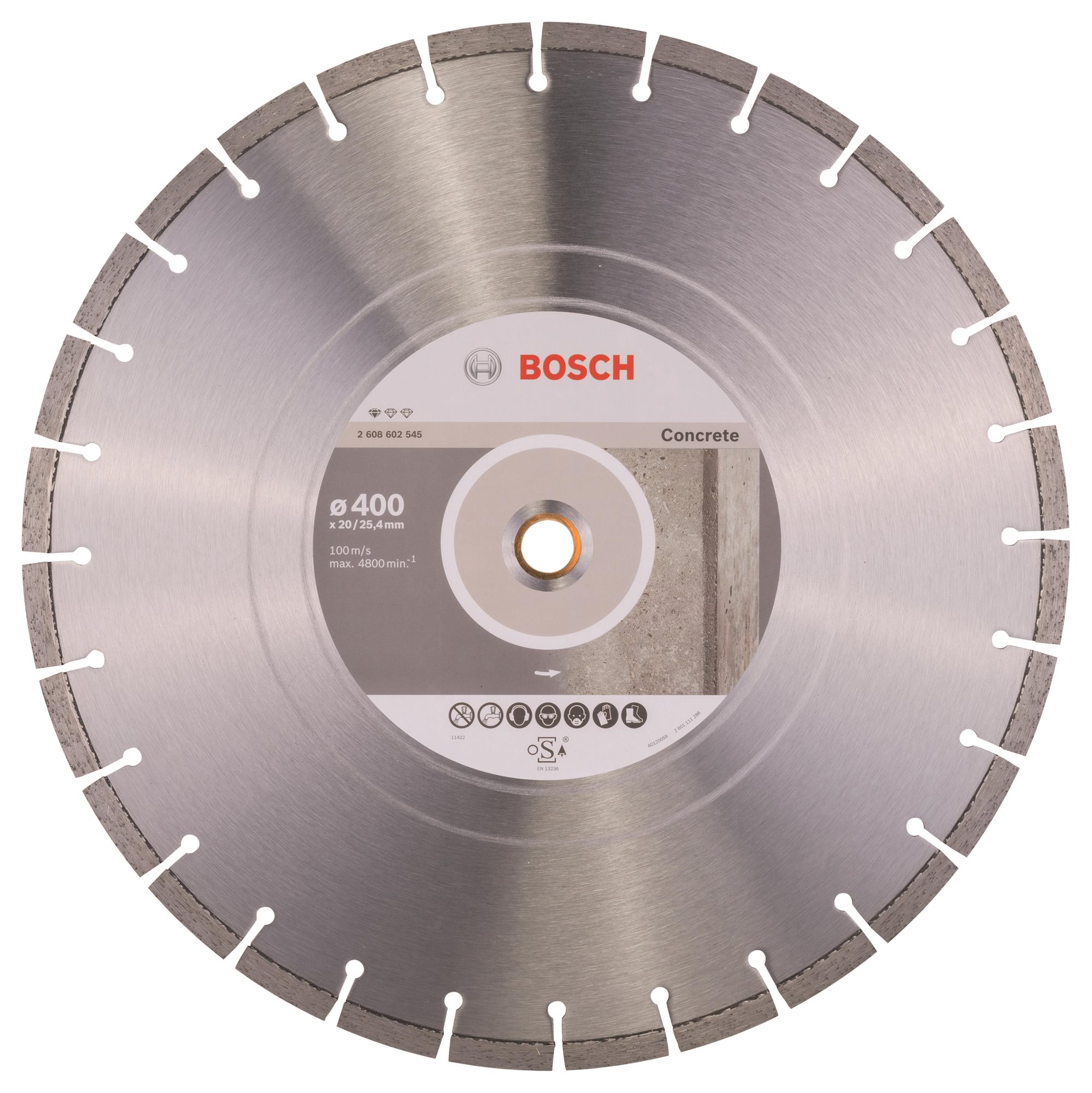 BOSCH Diamantový dělicí kotouč Standard for Concrete 400 x 20/25,40 x 3,2 x 10 mm 2.608.602.545