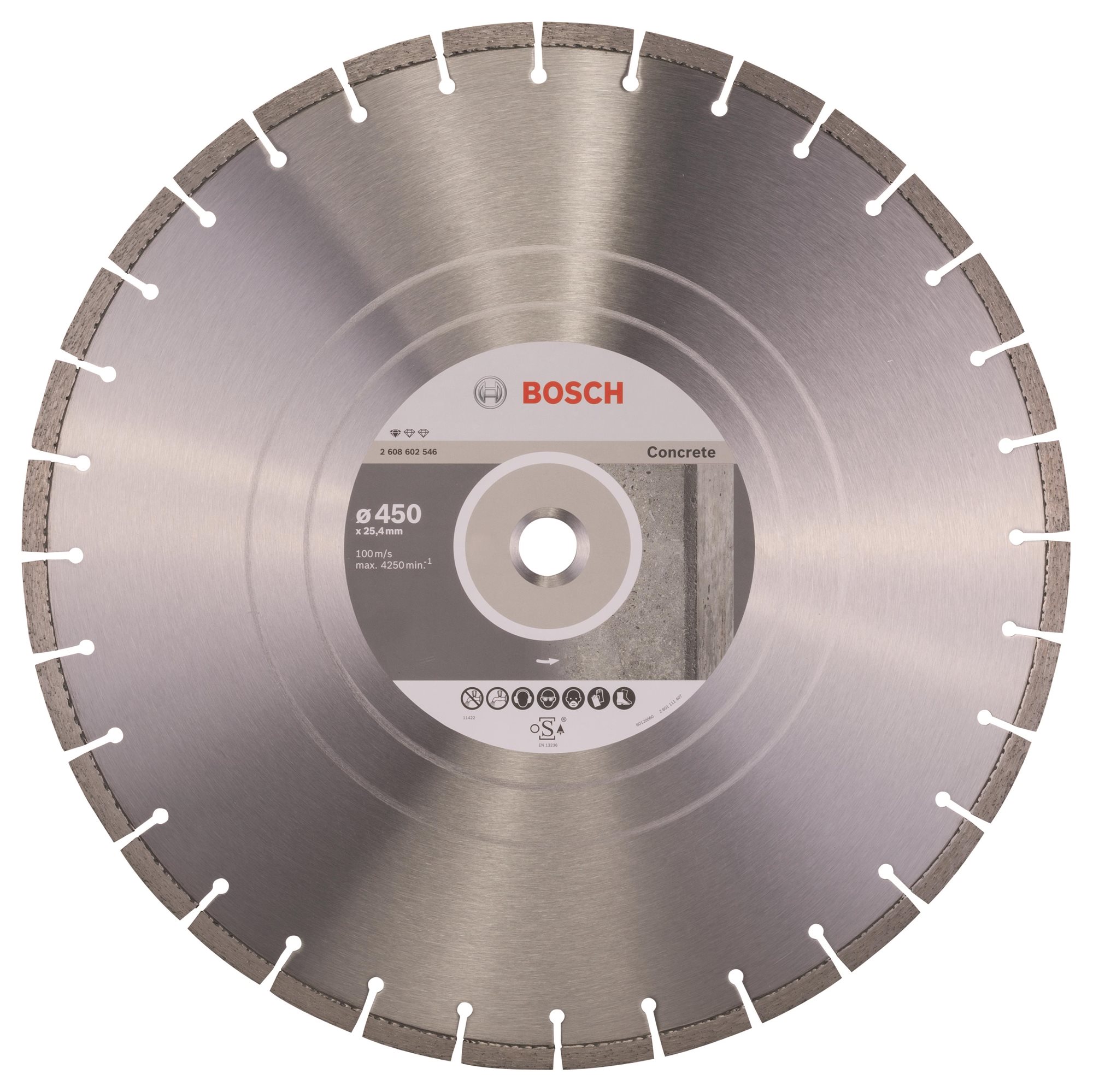 BOSCH Diamantový dělicí kotouč Standard for Concrete 450 x 25,40 x 3,6 x 10 mm 2.608.602.546