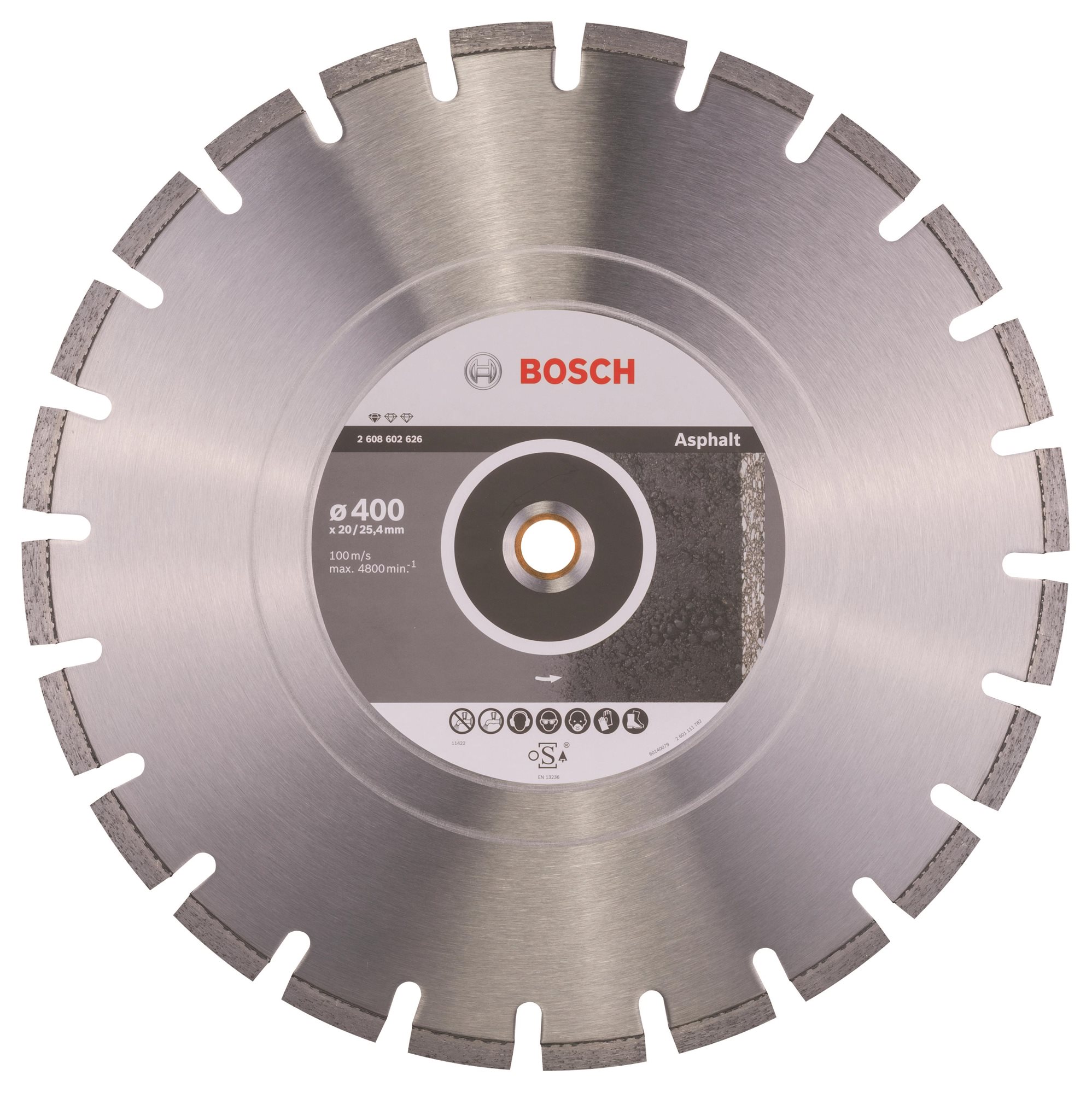 BOSCH Diamantový dělicí kotouč Standard for Asphalt 400 x 20/25,40 x 3,6 x 10 mm 2.608.602.626