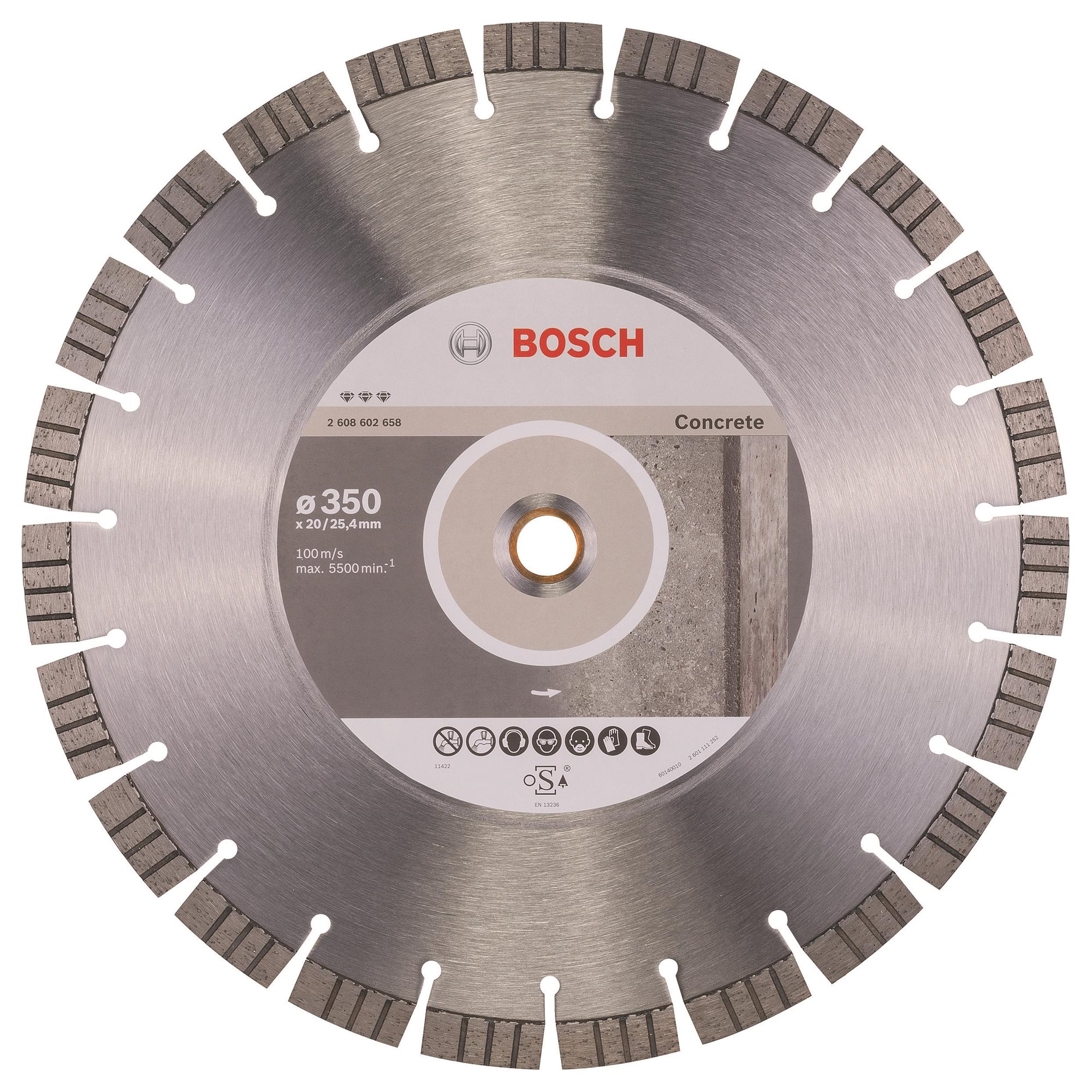 BOSCH Diamantový dělicí kotouč Best for Concrete 350 x 20,00+25,40 x 3,2 x 15 mm 2.608.602.658
