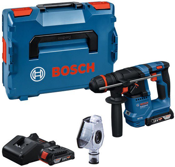 BOSCH Professional Vrtací kladivo AKU s kufrem a odsáváním GBH 18V-18 X, 0.611.927.101 (2 × 2 Ah)