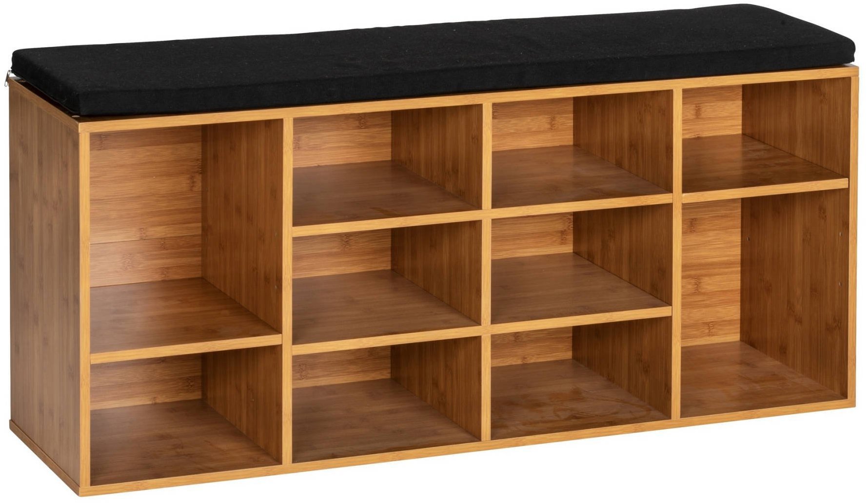 Wenko LOFT Botník se sedákem z černé látky, hnědý
