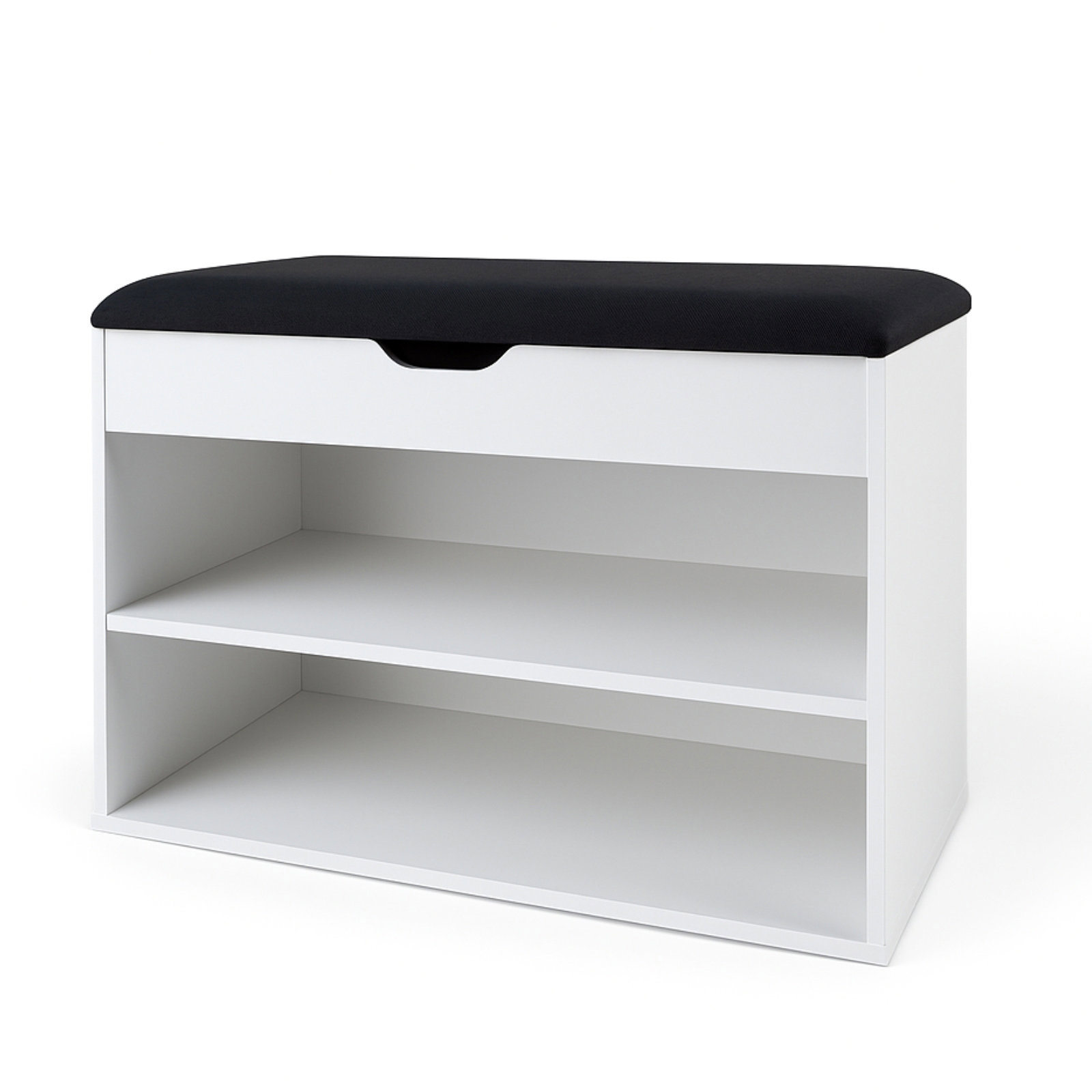 BOXIMO Vault Botník se sedákem 60 × 30 × 47 cm, bílý