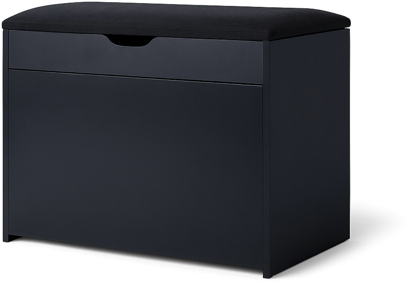 BOXIMO Scala Botník se sedákem a výsuvnými policemi 57 × 30 × 53 cm, černý