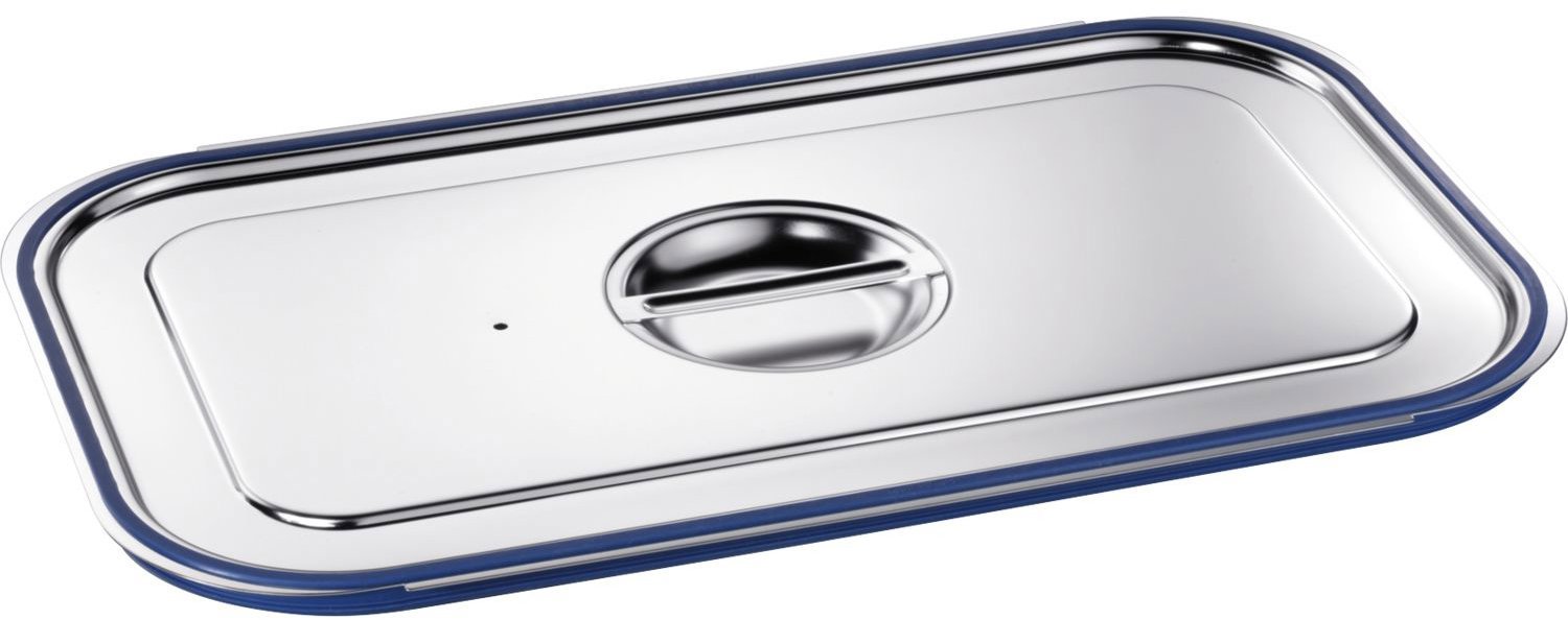 B.PRO GN Kryt 18/10 nerezová ocel, s drážkou pro úchop, těsnění pro tvarové spojení, GN 1/1