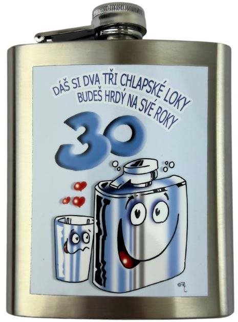 DIVJA Dárková placatka Dáš si dva tři chlapské loky - 30tka 200 ml