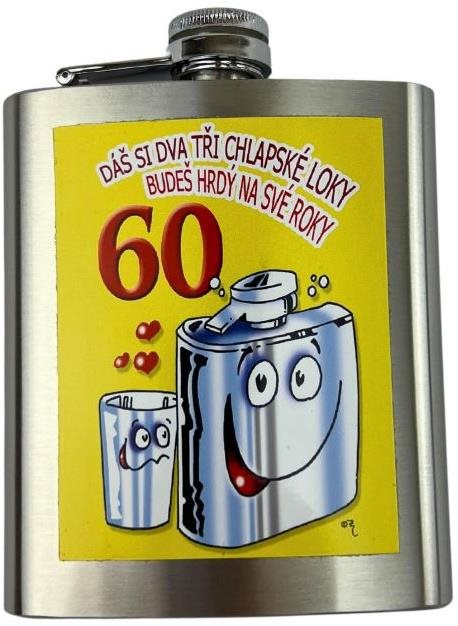 DIVJA Dárková placatka Dáš si dva tři chlapské loky - 60tka 200 ml