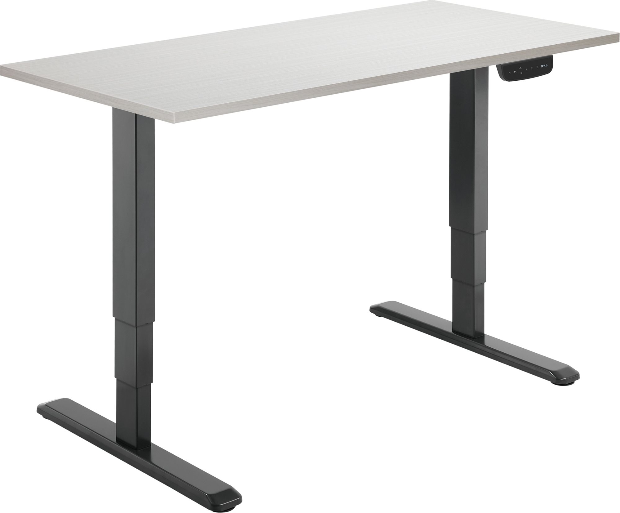 AlzaErgo Table ET1 NewGen černý + deska TTE-12 120x80cm bílá dýha