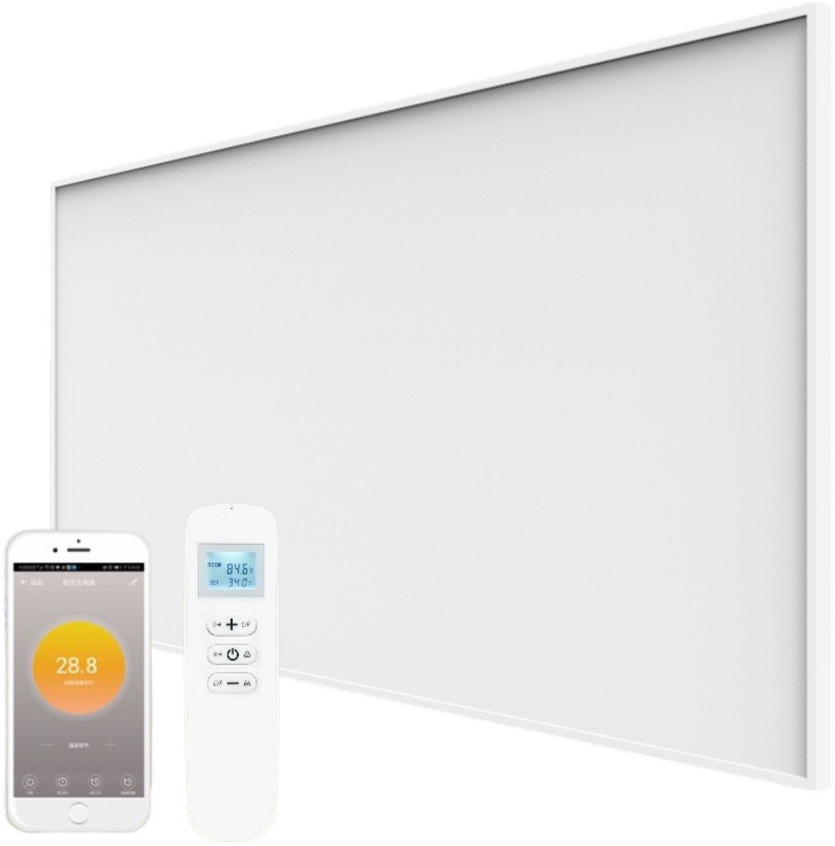 InfraTherm Nástěnný infrapanel Basic 1100 W 120 × 90 cm, WiFi, termostat