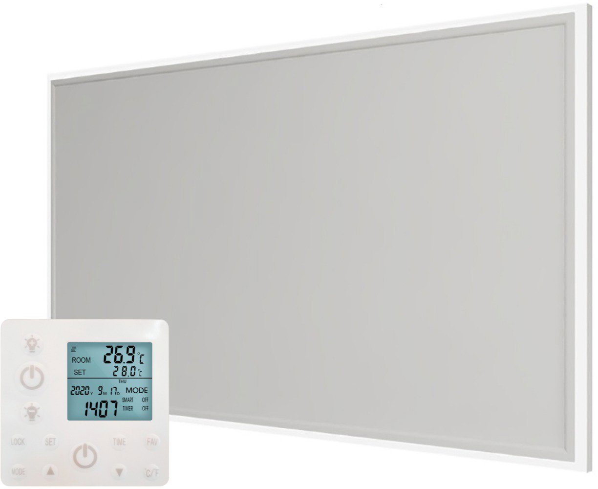 InfraTherm Stropní infrapanel Ceiling LED 370 W 65 × 63 cm, LED světlo, WiFi, termostat