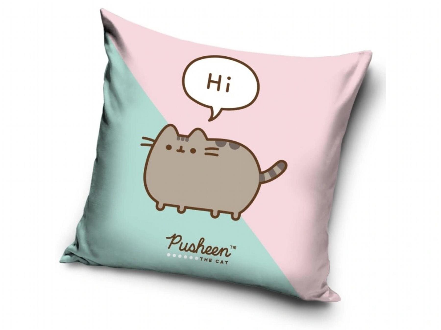 Carbotex Povlak na polštářek Kočička Pusheen Já Košišta 40 × 40 cm