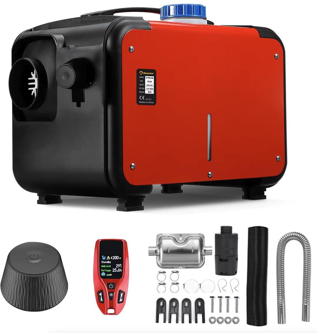 Sunster Nezávislé topení do auta 8000 W, 12 V, dálkový ovladač, nízká spotřeba