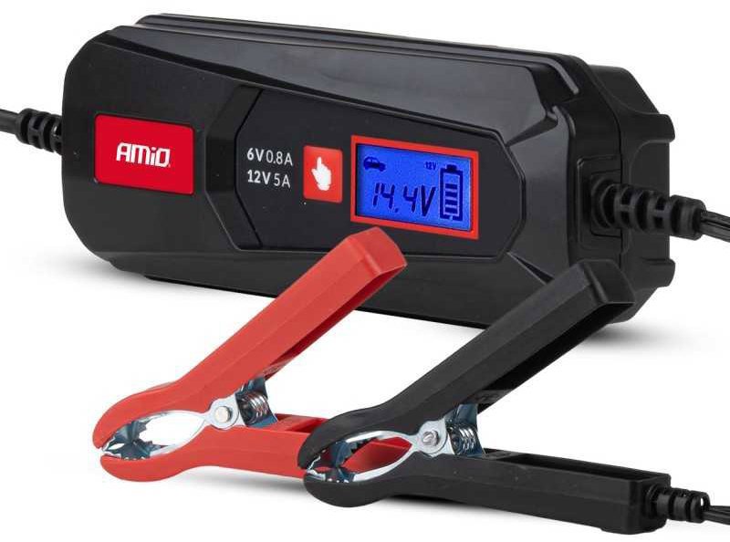 AMIO Nabíječka autobaterií digitální MAX 5A 6/12V