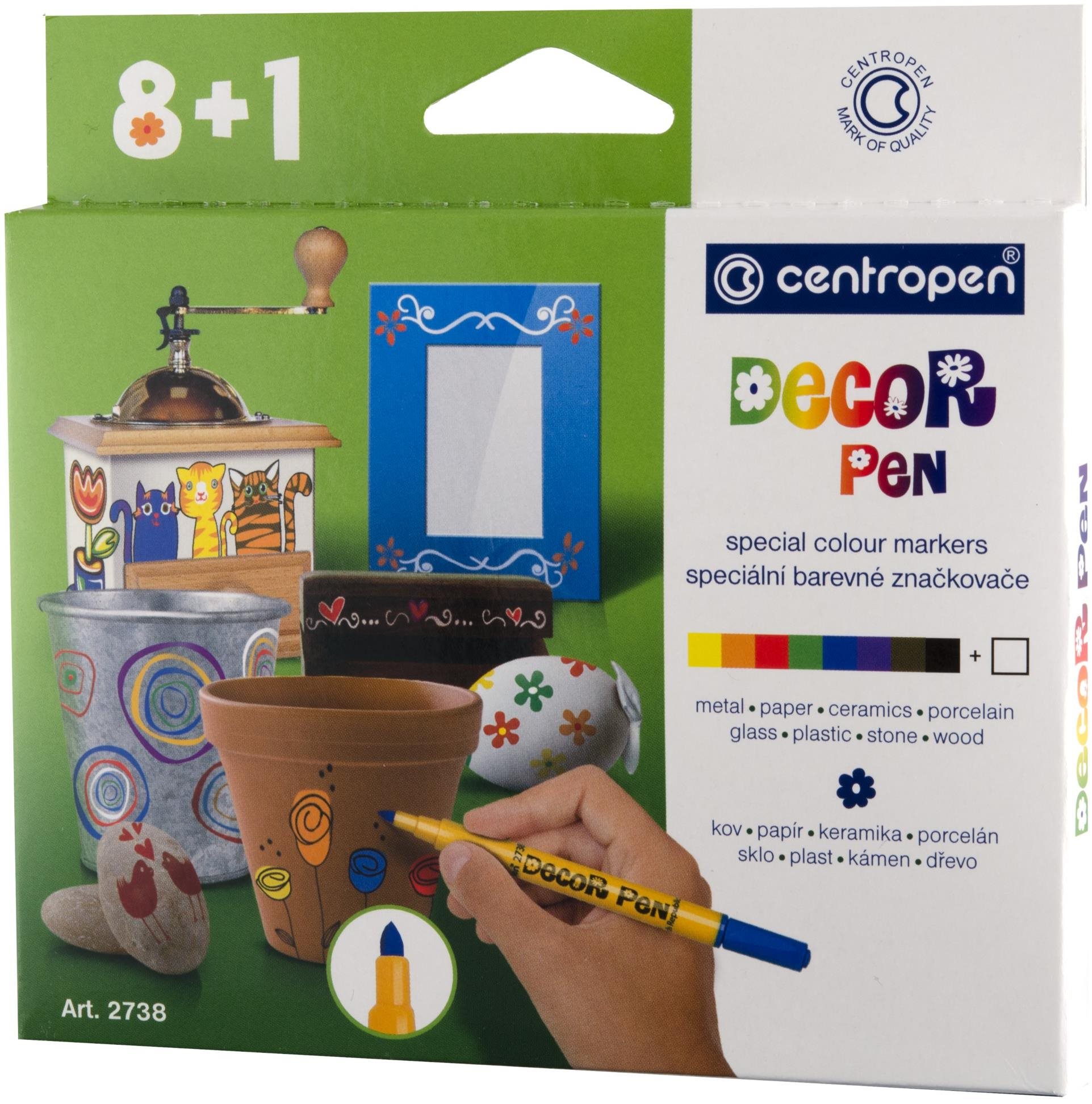 CENTROPEN Decor pen 2738 8 + 1 ks