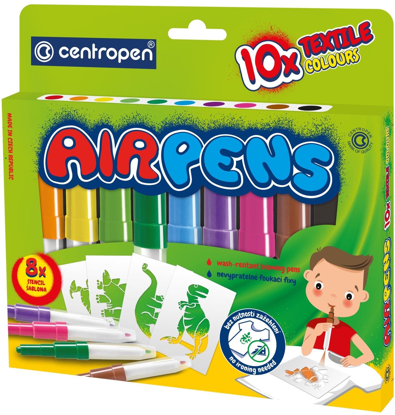 CENTROPEN Air Pens 1539, foukací, na textil, balení 10 ks