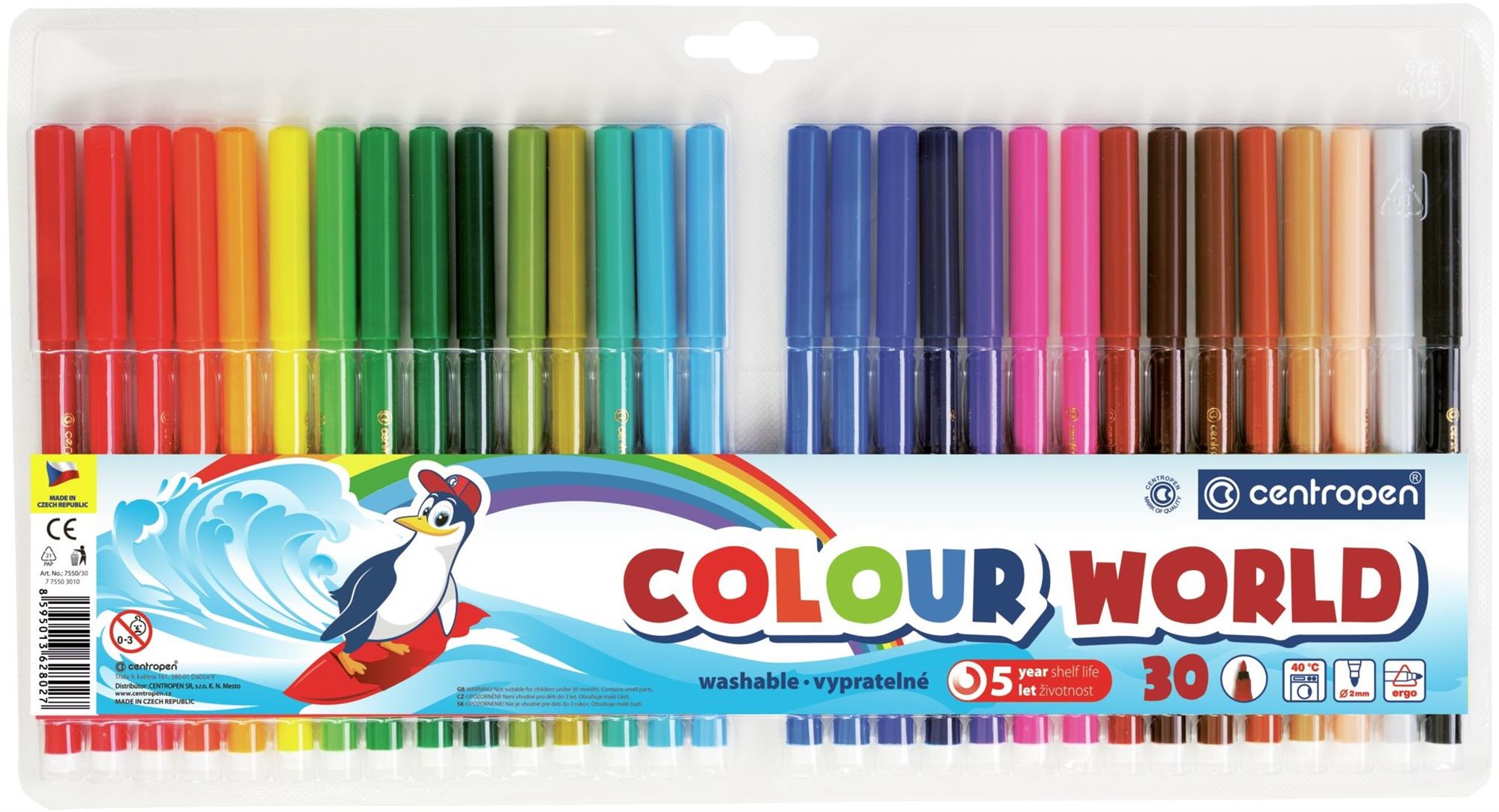 CENTROPEN popisovače RED 7550 30 ks
