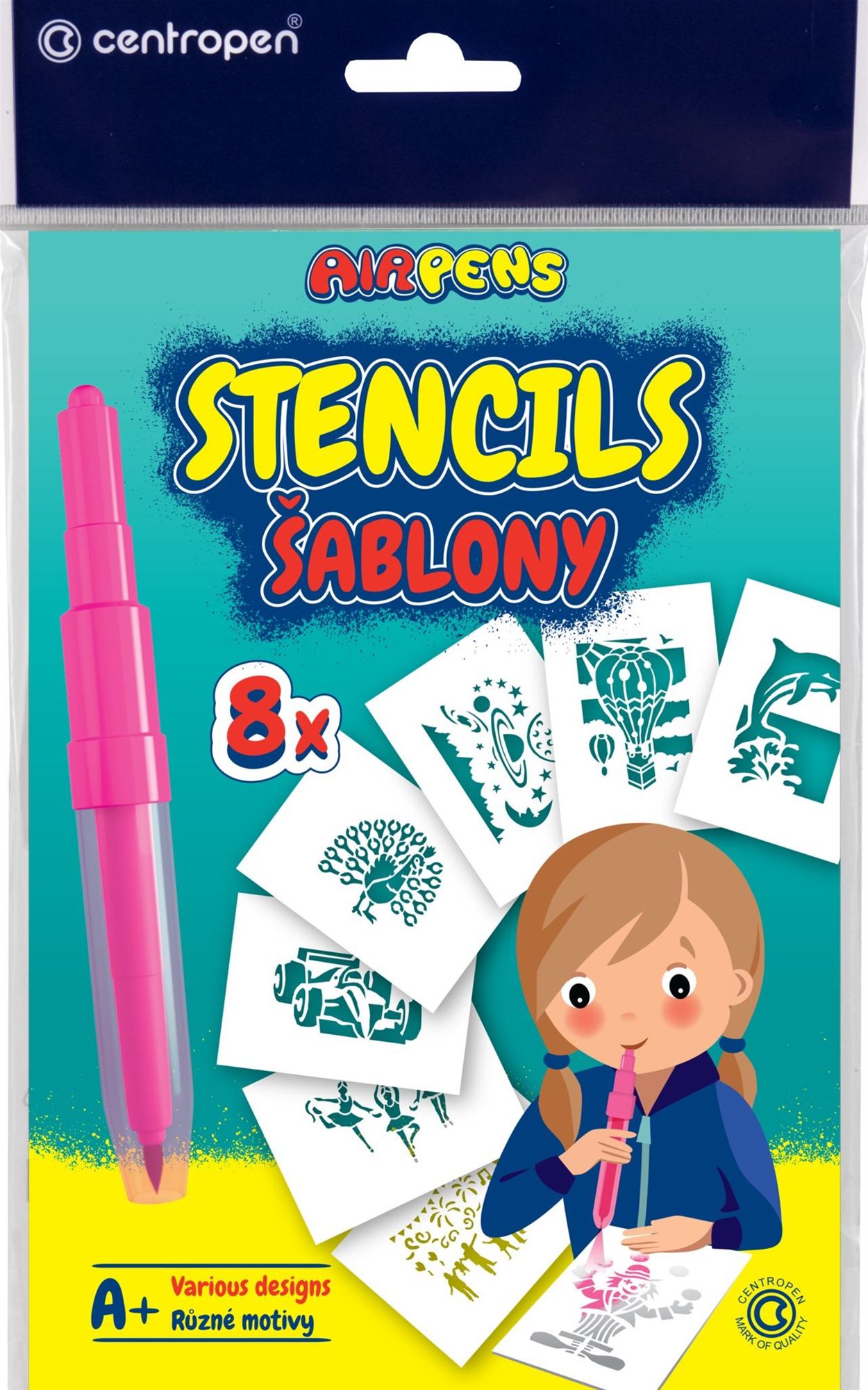 CENTROPEN šablony k foukacím fixům 9996 A+ mix motivů I