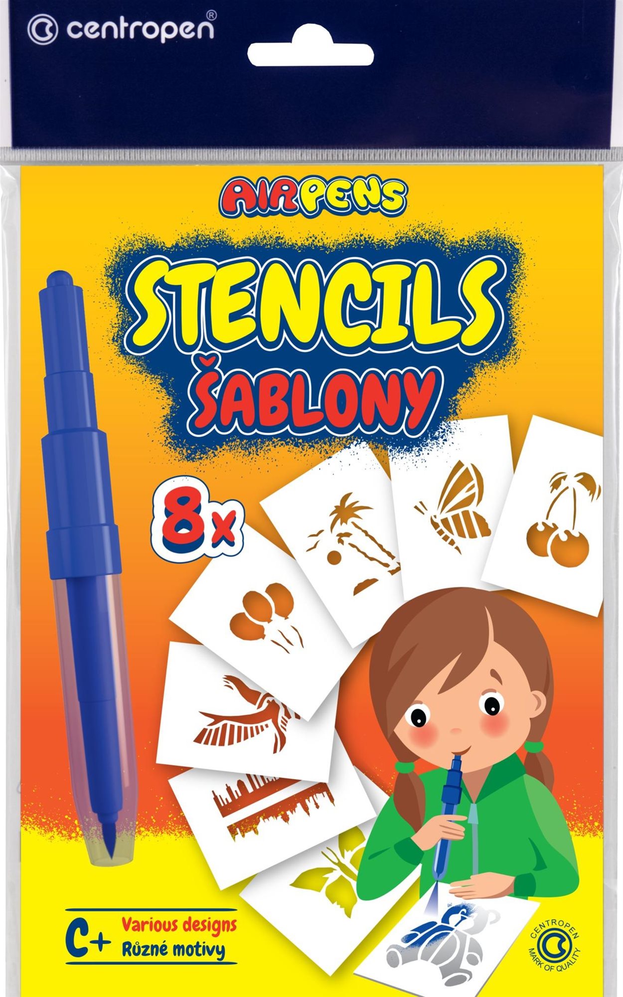 CENTROPEN šablony k foukacím fixům 9996 C + mix motivů II