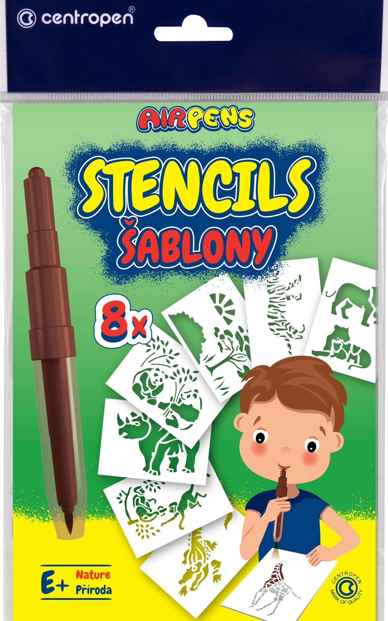 CENTROPEN šablony k foukacím fixům 9996 E + divoká zvířata