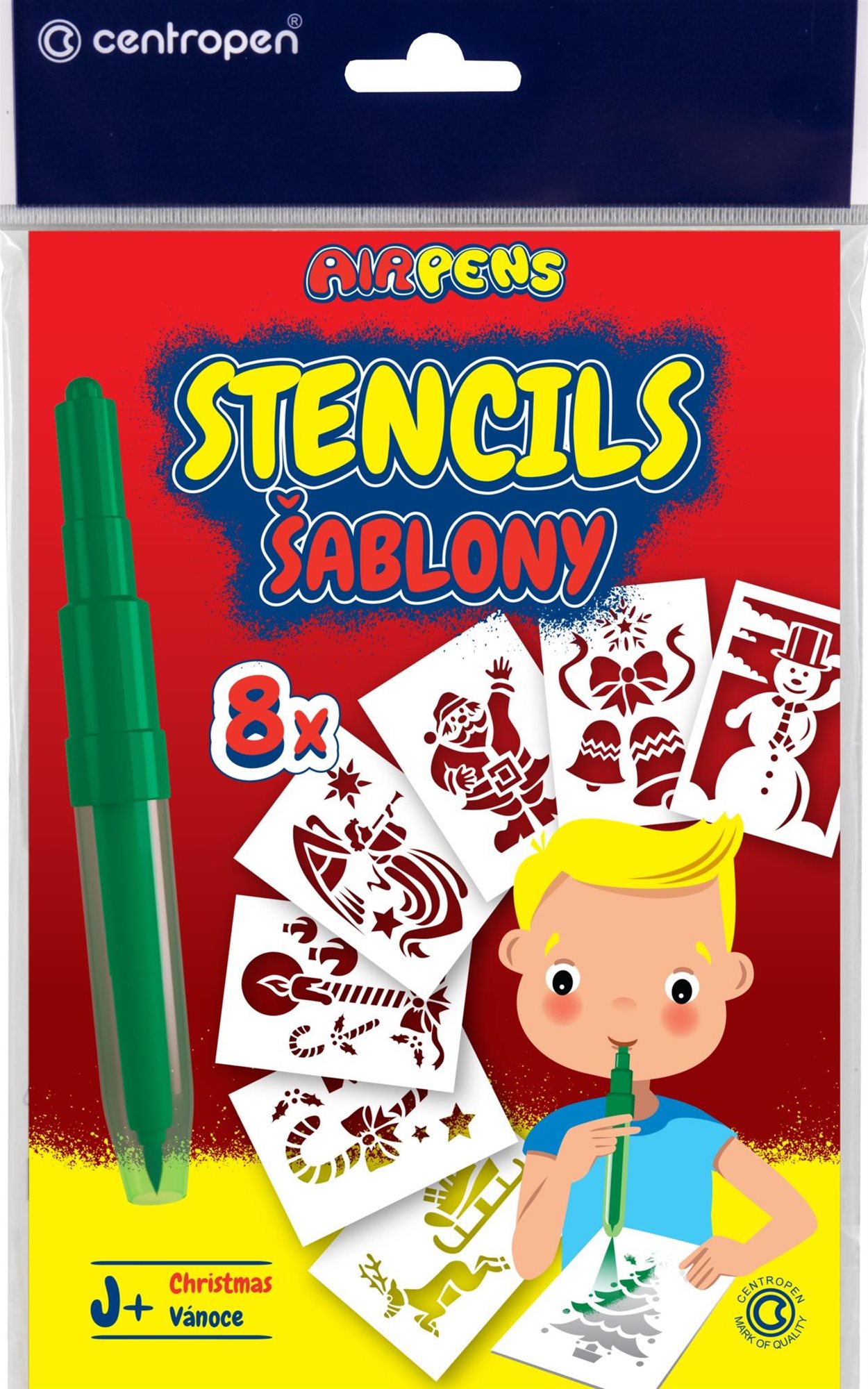 CENTROPEN šablony k foukacím fixům 9996 J + Vánoce