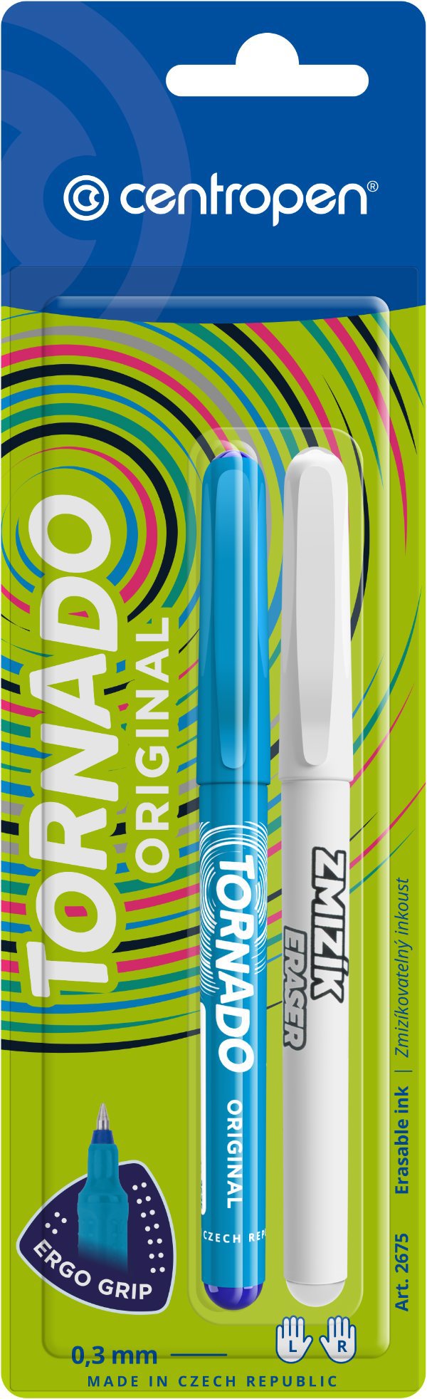 CENTROPEN Tornado original 2675 + zmizík (náhodná barva pera)
