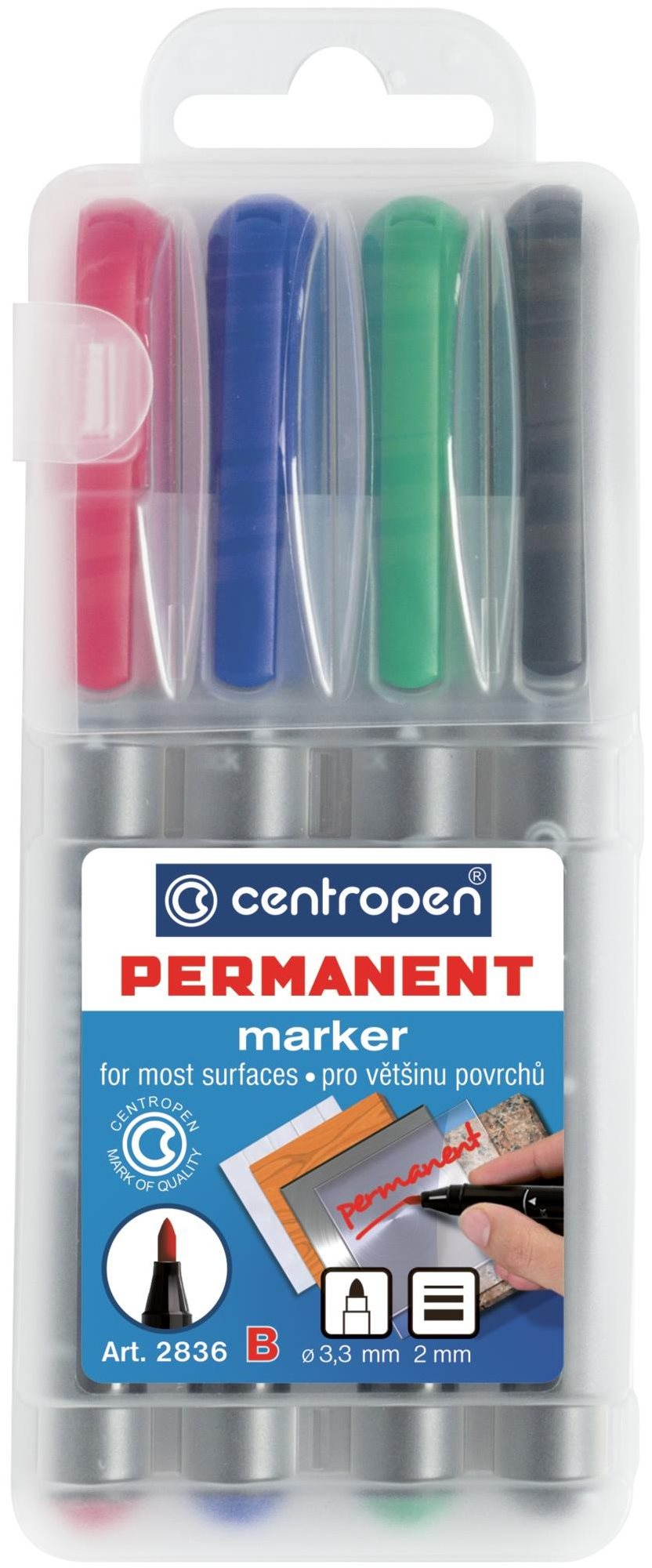 CENTROPEN popisovač permanentní 2836 4 ks