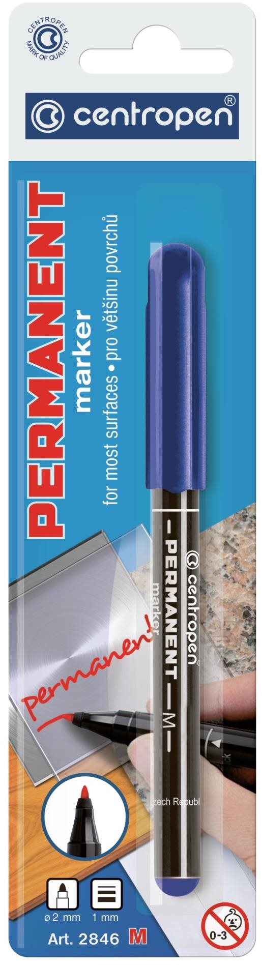 CENTROPEN popisovač 2846 permanent modrý