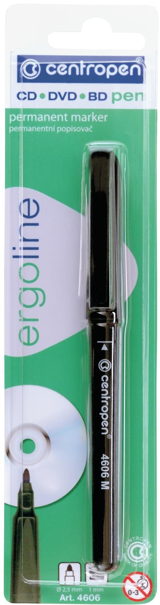 CENTROPEN popisovač na CD/DVD/BD 4606 černý