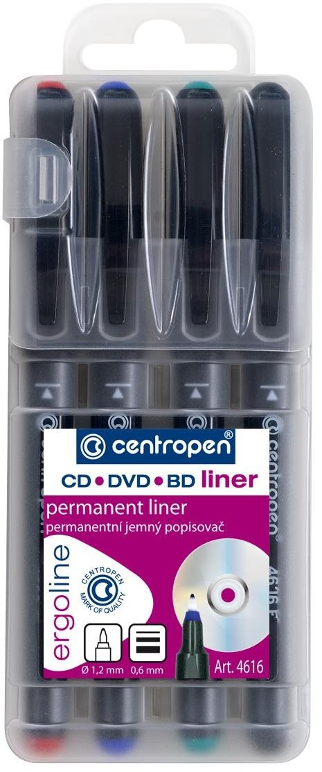 CENTROPEN liner na CD/DVD/BD 4616 4 ks