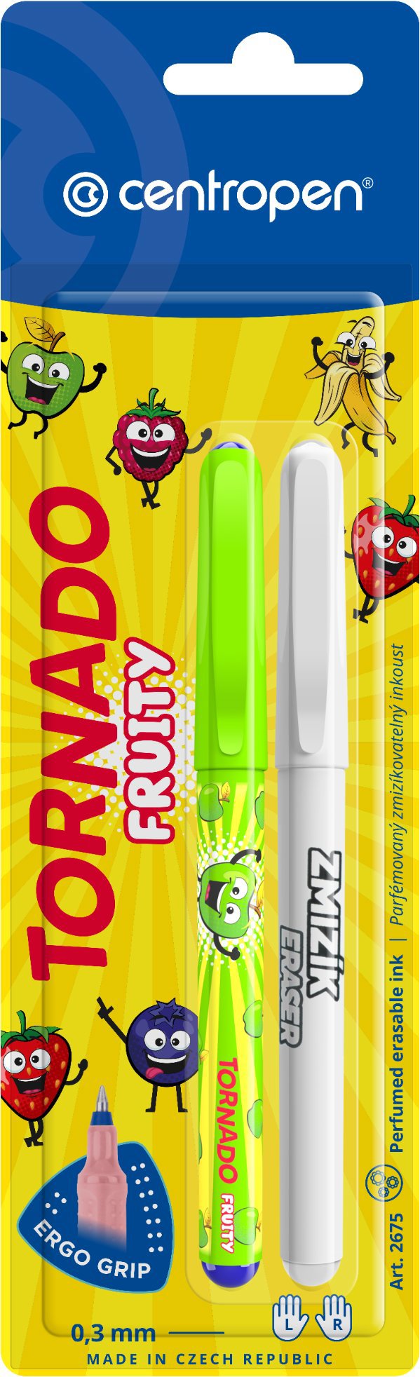 CENTROPEN Tornado fruity 2675 + zmizík (náhodná barva pera)