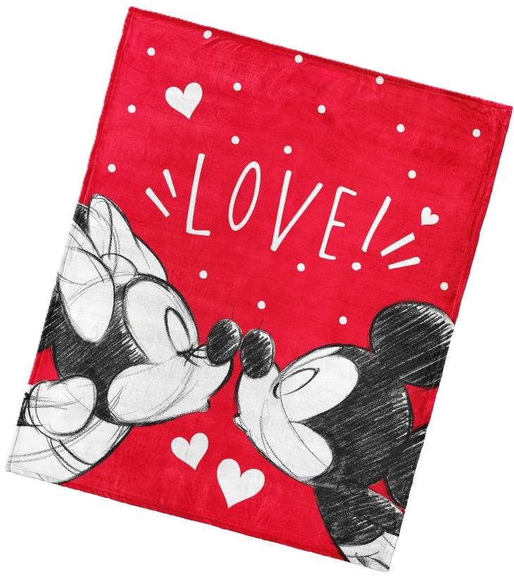 Kaptan Dětská deka Mickey a Minnie Mouse Love 130 × 160 cm